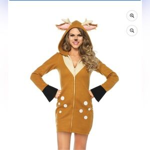 Cozy Fawn, Deer Fleece Costume Dress - Spirit Halloween - Women's Small 4-6